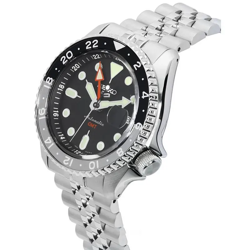 Seiko 5 Sports GMT Black Dial Precision Men’s Watch- SSK001K1